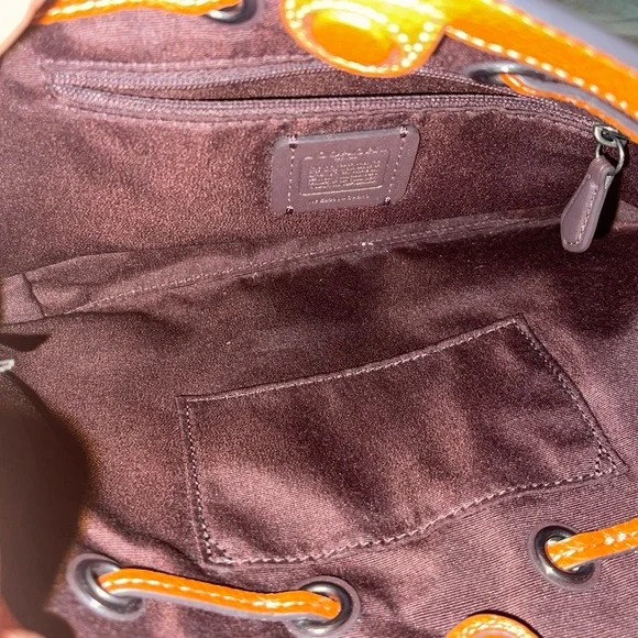 Coach Andy Crossbody With Horse And Carriage in Sunset Orange EUC pristine NC - Picture 15 of 16